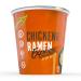 RAMEN EXPRESS Chicken Flavor Ramen Cup Noodle, 2.25 Oz Each (Pack Of 12) by Chef Woo | Vegetarian | Kosher Parve | Halal | Egg-Free and Dairy-Free Chicken (12 Cup)
