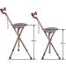Walking Stick Seat Folding Stool Switch Sticks Three Legged Seat Stick Height Adjustable Aluminum Alloy 5 Gear Adjustment Static Loading 200Kg for Elder Parents Gift - Buy Online on GoSupps.com