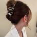 Silver Metal Irregular Wave Hair Claw Clips - Large Strong Hold Hair Clamps for Women and Girls - Buy Online on GoSupps.com