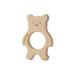 Nordville Teething Ring Teddy Teething Aid Maple Wood Organic Handmade Baby Shower
