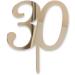 Gold Cake Topper 30 - Elegant Decorative Accent for Birthdays and Celebrations - Buy Online on GoSupps.com