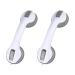 Harrianna Suction Bathroom Grab Rails 2 Pack(White-Gray) Bathroom Balance Bar-12 Inch Shower Handle Bar Offers Safe Grip with Strong Hold Suction Cup for Bathtubs and Showers Seniors Disabled Handicap Elderly Safety Grip Grab Assistance Product