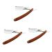 Minkissy 3st portable razor razor apparatus razor knife knife Hairschneider manual razor for men safe razor men razor old fashionable straight blade metal man wooden