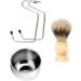Beavorty Beard Care Set - 2 Razor Brushes Shaving Stand & Bamboo Tools for Men - Buy Online on GoSupps.com