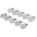10pcs Silver Metal Peach Heart Suspender Braces Clips Holder with Plastic Teeth - Adjustable & Durable Accessories for Fashion Styling - Buy Online on GoSupps.com