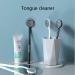 Meokro Tongue Cleaner Brush - Oral Care Tool with Soft Bristles for Fresh Breath | White - Buy Online on GoSupps.com