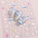Decoration Love Heart Star Flowers Textured Decals Embossed White Cloud Nail Art Stickers 5D Engraved(5D-K109) - Buy Online on GoSupps.com