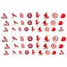 St. Louis Cardinals Water Nail Art Transfers Stickers Decals - Set of 50 | A1332 - Buy Online on GoSupps.com