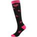 Long Socks Dot Heart Adult Compression Stockings | Anti-Friction Anti-Pilling Black & Red | International Shipping Available - Buy Online on GoSupps.com