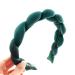 Bottone Braid Headband VelvetHeadband Sponge Headband Hair Hoop Spa Headband Wash Face Skincare Headband Makeup YogaSweatband Green