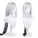 Lwiuentx Genshin Impact cosplay Shenhe Long braided wig art hair for men women Halloween party + free wig cap