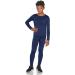 TSLA Kid's & Boy's and Girl's Thermal Underwear Set, Soft Fleece Lined Long Johns, Winter Base Layer Top & Bottom Boy Thermal Set Navy 12
