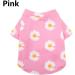 WEYATO Dog Shirt Flowers Summer Cool Beach Cotton Vest for Dogs Cats - Adorable Pink Small Pet Apparel - Buy Online on GoSupps.com