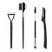 Ey brow set eyelash brush set duo eyebrow brush eyelash comb metal eyelash eyelash comb stainless steel eyelash separator comb eyebrow brush 2-in-1 with eyebrow razor