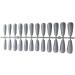 Dajidafu 24 Pieces False Nails Full Cover T-shaped Extra Long Press on Coffin Style Nail Tips DIY Supplies for Home Salon silver - Buy Online on GoSupps.com
