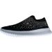 Shop Women's Slip-On Running & Walking Shoes - Soft Sole Fitness Sneakers | Lightweight Lace-Up Hiking & Leisure Shoes in Black & White - EU Size 41 - Buy Online on GoSupps.com