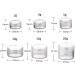 Suneast 15-Piece Mini Transparent Plastic Cream Box - Empty Hip Cosmetic Container with Screw Cap for Nail Art Rhinestones Lip Balm and Powder - 5g - Buy Online on GoSupps.com