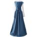 Elegant Light Blue Long Ball Dress for Women | Sleeveless V-Neck A-Line Evening Dress with Slit | Perfect Cocktail & Party Outfit - Buy Online on GoSupps.com
