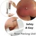 D-I-Y Nose Piercing Kit: Disposable, Sterile Nose Piercing Gun with Gold Color Body Jewelry - 2mm White CZ-G201# Stud - Safe and Easy to Use - 1 Pack - Buy Online on GoSupps.com