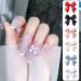 3D Bow Nail Charms | Rhinestone Bow-Knot Nail Art Studs | DIY Nail Design Accessories - Buy Online on GoSupps.com