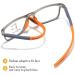 Moluci Multifocus Reading Glasses for Men & Women - Blue Light Blocking Anti-Eye Strain Spring Hinge +200 Clear Lenses - Buy Online on GoSupps.com