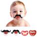 Funny Toddler Mustache Pacifiers for Babies - BPA & Latex Free (4 Pack) | Orthodontic Design with Buck Teeth & Fangs - Buy Online on GoSupps.com
