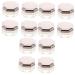 Healeved 12 Pcs Powder Box Cosmetic Powder Containers Empty Cream Jar Makeup Powder Sponge Golden Cover Abs 1 g (Pack of 1) Rose Goldx3pcs