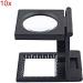 Spacmirrors 10 X Linen Test Three Folding Magnifying Glass Portable Zinc Alloy Magnifierwith LED Lamp for Textile Jewelry Collection Repair Magnifier - Buy Online on GoSupps.com