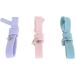 3-Piece Silicone Eyelash Extension Tweezers Set | Soft Skin-Friendly Wrist Band in Violet Pink & Blue | Protects Tweezers & Prevents Accidents - Buy Online on GoSupps.com