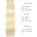 Clip in Hair Extensions Real Human Hair 8 Pieces Straight Real Remy Human Hair Full Head Human Hair Extensions Clip in Double Weft Real Remy Hair (20 Inch 613 Bleach Blonde) - Buy Online on GoSupps.com