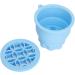 Makeup Brush Scrubber Makeup Brush Cleaning Bowl Portable Space Saving 2 in 1 Multifunctional Palm Size Folding with Brush Drying Rack for Daily (Blue) - Buy Online on GoSupps.com