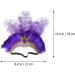 FRCOLOR Feather Headband Vintage Fascinator Carnival Headpiece Party Masquerade Pageant Show Headdress (Purple) - Buy Online on GoSupps.com