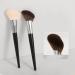 Angled Blush Brush & Large Powder Mineral Makeup Brush - Perfect for Daily Foundation & Blush Application (Black - Buy Online on GoSupps.com
