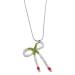 Oralgos fashionable necklace with loop trailer handmade colorful pearls grinding necklace collarbone chain for women elegant choker crystal