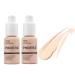 2 Pack PHOERA Foundation, Full Coverage Foundation, Concealer Foundation Full Coverage Flawless Cream Smooth Long Lasting New 30ml PHOERA 24HR Matte Oil Control Concealer (101 Porcelain)