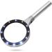 Handheld Reading Magnifier with 12 High-Brightness LED Beads Portable Dual-Speed Illumination High-Definition Lightweight Silver for a Variety of Uses Made in China - Buy Online on GoSupps.com