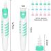 Spiral Earwax Removal Tool Safe, Reusable Ear Cleaner Kit with 16 Replacement Heads (Green) - for Adults and Children - Buy Online on GoSupps.com
