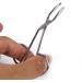 Minkissy Stainless Steel Eyebrow Tweezer Scissor Shaped Eyebrow Tweezer Clip Flat Tip Tweezers Hair Plucker for Men Women (Silver) - Buy Online on GoSupps.com