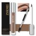 Waterproof eyebrows gel for long-lasting semi-permanent liquid tinted eyebrow gel make-up with brush set weld-resistant natural (Auburn)