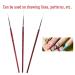 Nail Art Liner Brush Set - 3Pcs Painting, Drawing, and Line Detailing Brushes for DIY Manicure - Nail Art Pen and Dotting Tools Included - Buy Online on GoSupps.com