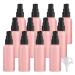 ZEOABSY 12 Pieces 50 ml Pink Lotion Bottles with Black Pump 50ml Empty PET Plastic Lotion Pump Bottle Cosmetic Gel Travel Container for Cosmetic Make up Cleaning + 2 x Funnel Pink 50 ml