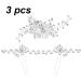 Buy Tucireat 3-Piece Hair Jewelry Set | Bridal & Wedding Hair Accessories | Silver Flower Hairpins & Pearl Clips for Bride & Communion - Buy Online on GoSupps.com