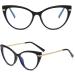 LJczka Cat Eyes Blue Light Blocking Glasses for Women - Retro Style Ideal for PC TV & Mobile Use - Black Frame - Buy Online on GoSupps.com