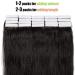 Buy Elailite 20PC Tape Extensions - Invisible Real Human Hair Remy Tape in Extensions 40cm 50g #1b Natural Black | International Shipping Available - Buy Online on GoSupps.com