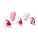 NAILOG Semi Cured Gel Nail Strips 34 pcs Salon-Quality Gel Nail Stickers Long Lasting Nail Wraps for Women with Soft Gel Finish Vintage Print & Silver Glitter (Seal of love)