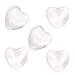 100 Pcs 25mm Heart Transparent Glass Tiles Cameo  Heart Shape Clear Glass Cabochon for Photo Pendant Craft Jewelry Making
