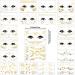 20 Sheets Face Metallic Temporary Tattoo Stickers - Gold Transfer Freckle Stickers for Women, Girls, Halloween Makeup, Dancer Costume Parties - Buy Online on GoSupps.com