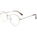 Practical metal reading glasses / aid with blue light filter LOKI in trendy panto shape in gold + 1.50 dpt