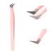 FADLASH Lashes Extension Tweezers 90 Degree Angle Curved Tweezers for Professional Artist Use Fiber Tips Volume Lash Tweezers for Larger Fans Eyelash Extension Fiber Tip 90 Tweezer