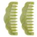 Beaupretty jade stone massage comb: jade plate cockroach hair comb 2pcs scalp massage for spa acupuncture therapy trigger dot treatment